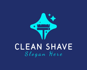 Broom Sparkle Clean logo design