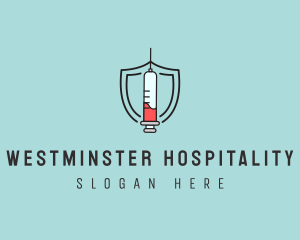 Syringe Vaccine Injection  logo design