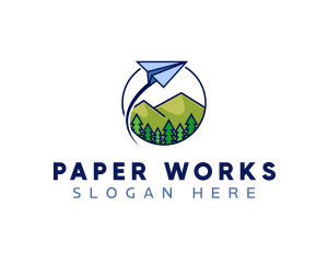 Paper Plane Logistics Flight logo design