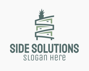Minimalist Side Table Plant logo design