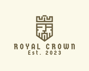 Pixel Medieval King Crown logo