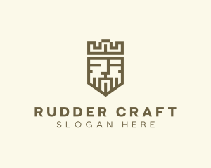 Pixel Medieval King Crown logo design