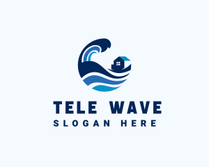 Surfing Beach House logo design