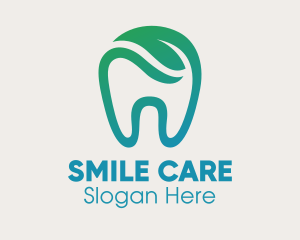 Dental Green Leaf Tooth Dentist logo