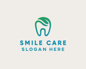 Dental Green Leaf Tooth Dentist logo