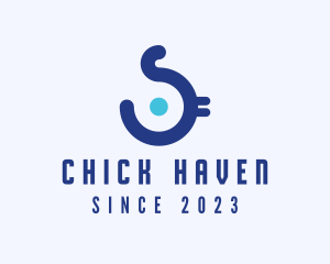 Bird Chick Letter S logo