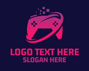 Sci Fi - Purple Cyber Gamepad logo design