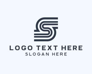 Modern Stripe Letter S logo