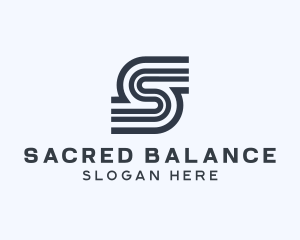 Modern Stripe Letter S logo design