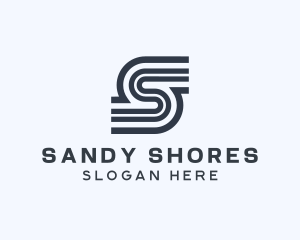 Modern Stripe Letter S logo design