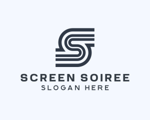 Modern Stripe Letter S logo design