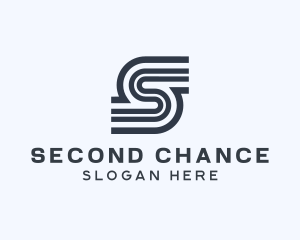 Modern Stripe Letter S logo design