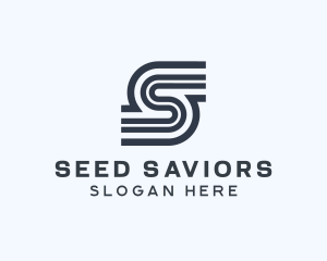 Modern Stripe Letter S logo design