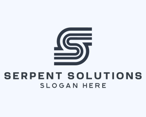 Modern Stripe Letter S logo design