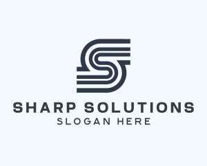 Modern Stripe Letter S logo design