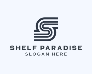 Modern Stripe Letter S logo design