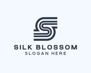 Modern Stripe Letter S logo design