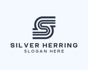 Modern Stripe Letter S logo design