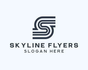 Modern Stripe Letter S logo design