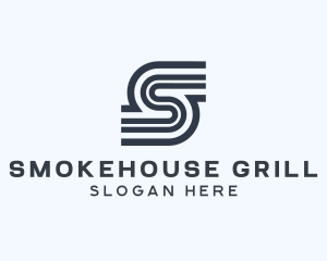 Modern Stripe Letter S logo design