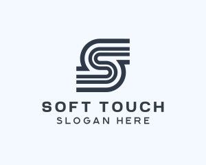 Modern Stripe Letter S logo design