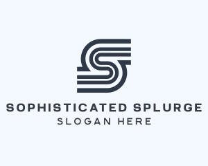 Modern Stripe Letter S logo design