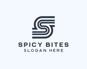 Modern Stripe Letter S logo design