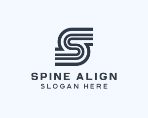 Modern Stripe Letter S logo design