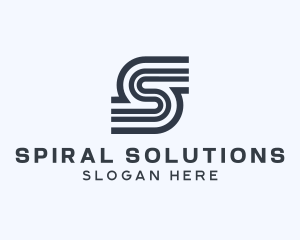 Modern Stripe Letter S logo design