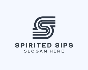 Modern Stripe Letter S logo design