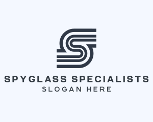 Modern Stripe Letter S logo design