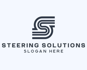 Modern Stripe Letter S logo design