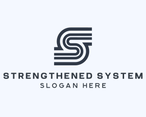 Modern Stripe Letter S logo design