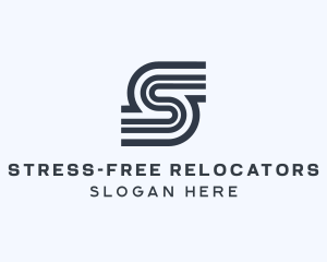 Modern Stripe Letter S logo design