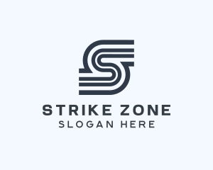 Modern Stripe Letter S logo design