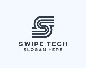 Modern Stripe Letter S logo design