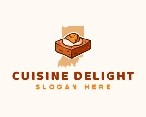 Indiana Persimmon Pudding logo design