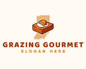 Indiana Persimmon Pudding logo design