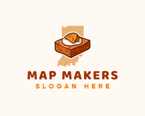 Indiana Persimmon Pudding logo design