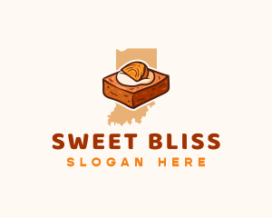 Indiana Persimmon Pudding logo design