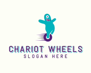 Monster Wheel Toy logo design