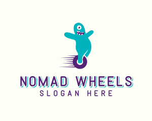 Monster Wheel Toy logo design