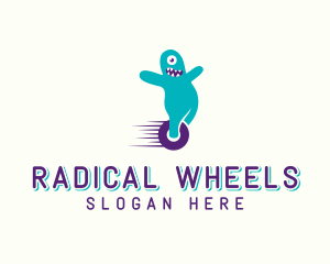 Monster Wheel Toy logo design