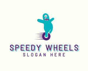 Monster Wheel Toy logo design