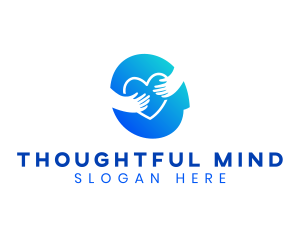 Mental Heart Head Hug logo design