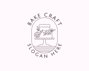 Floral Wedding Cake logo design