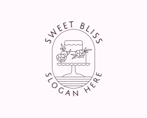 Floral Wedding Cake logo design