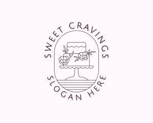 Floral Wedding Cake logo design