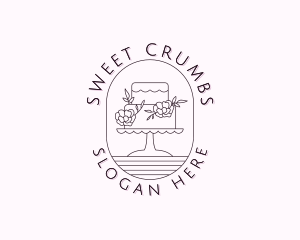 Floral Wedding Cake logo design