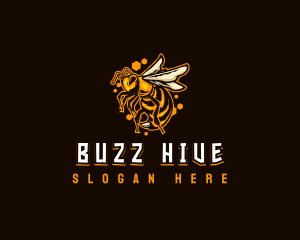 Bee Sting Insect logo design